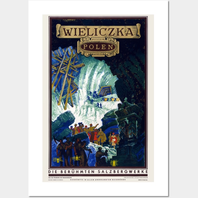 Wieliczka Poland Vintage Poster 1938 Wall Art by vintagetreasure